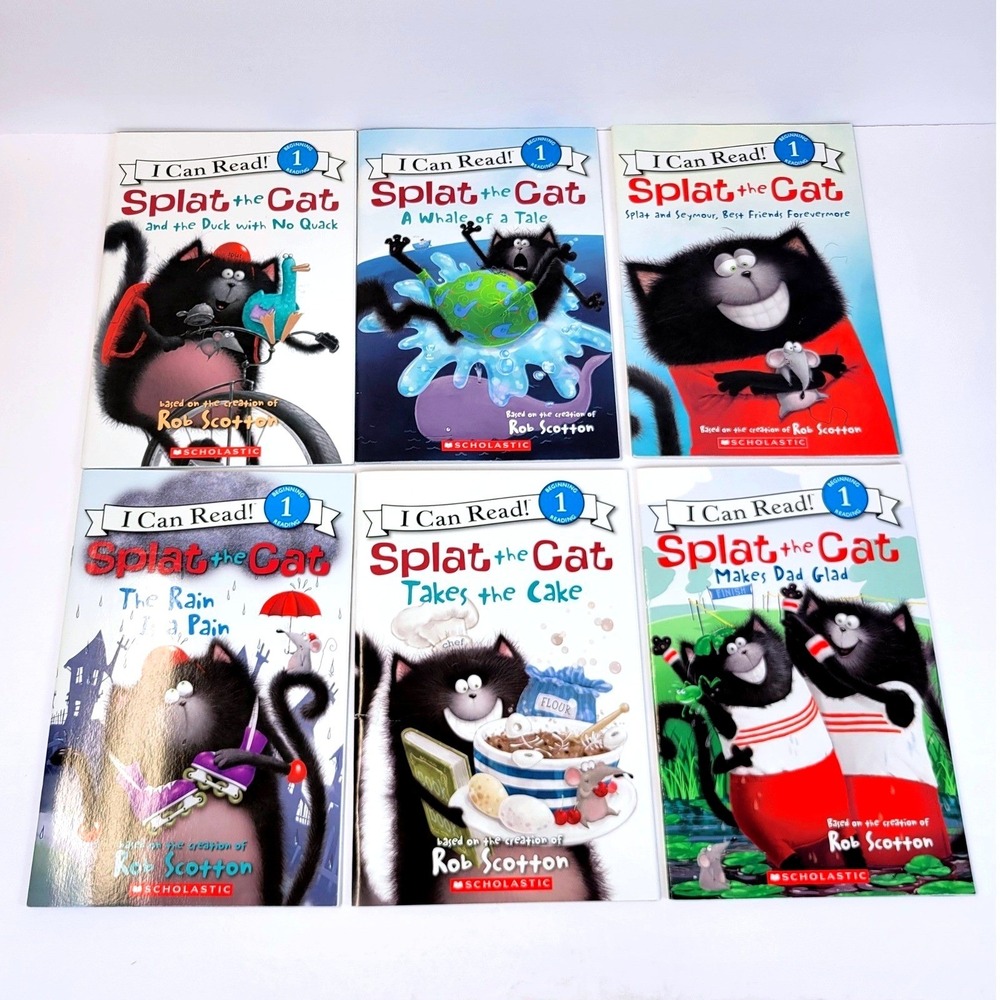 Splat the Cat Books Kids Level 1 Multi 6 Book Bundle Rob Scholastic